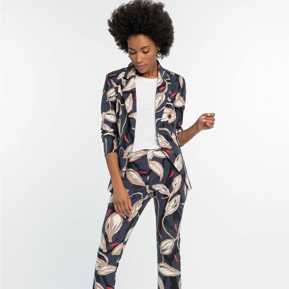 ⚫️ Nic + Zoe Petites Budding Printed Business Two-Button Blazer - Picture 1 of 11